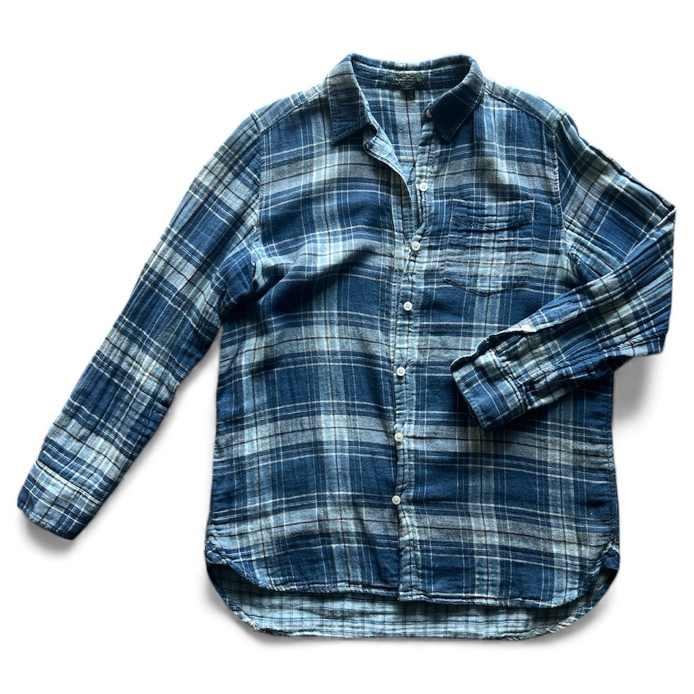 Ralph Lauren plaid button down women’s shirt size medium